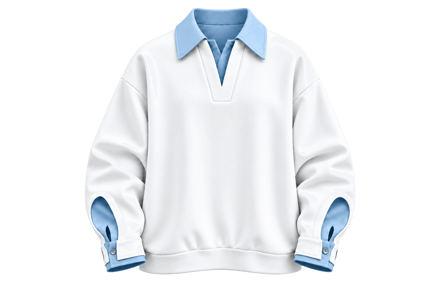 Contrast Collar Oversized Sweatshirt